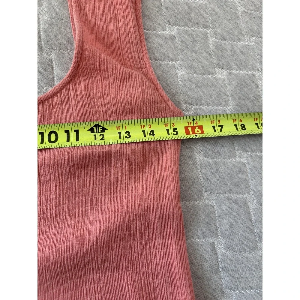 Free People Dress Womens Medium‎ Pink Square Neck Open Back Maxi Boho Sundress